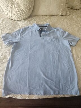 Van Heusen Light Blue Men's Polo with Contrast Placket